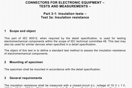 CEI IEC 60512-3-1-2002 pdf free