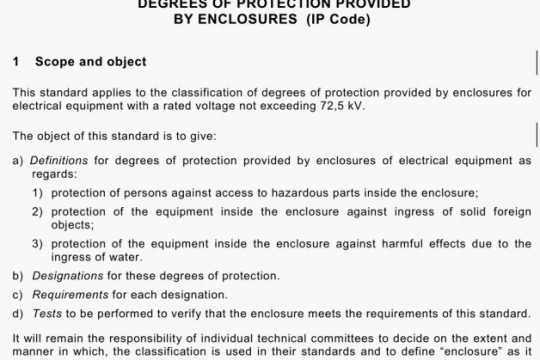 CEI IEC 60529-2001 pdf free download