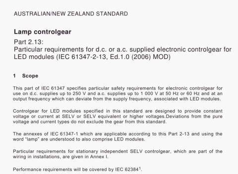 AS/NZS IEC 61347.2.13:2013 pdf free download